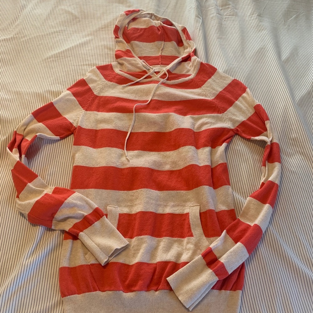 Striped hooded sweater